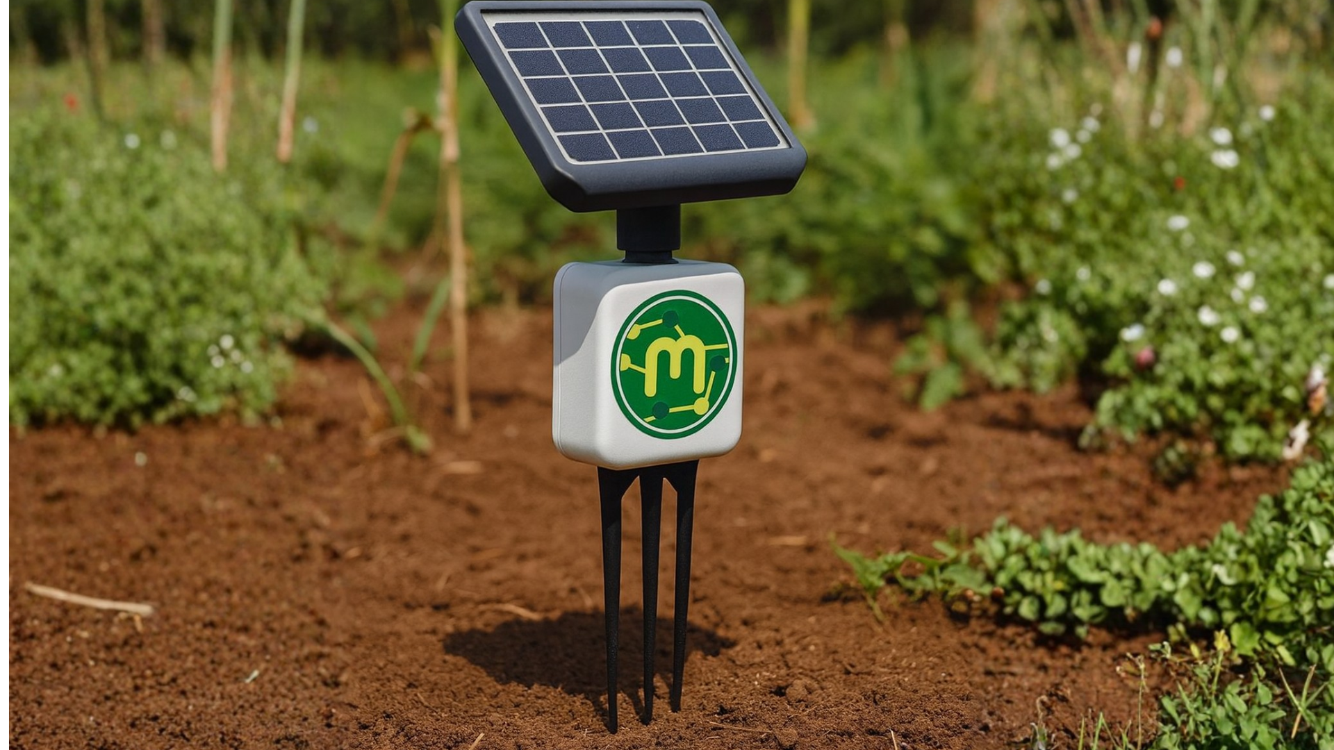 Soil and sensor probe in the field